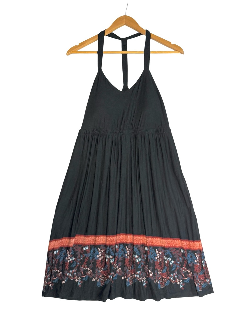 Soma | Black Graphic Art Print Boho Maxi Dress MEDIUM